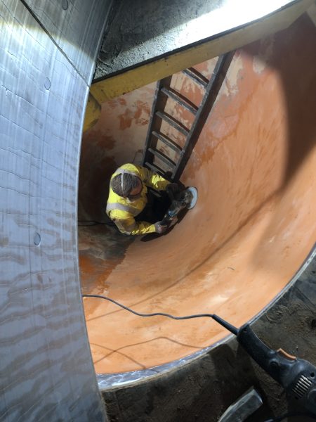 Polyurethaan bekleding ter plaatse